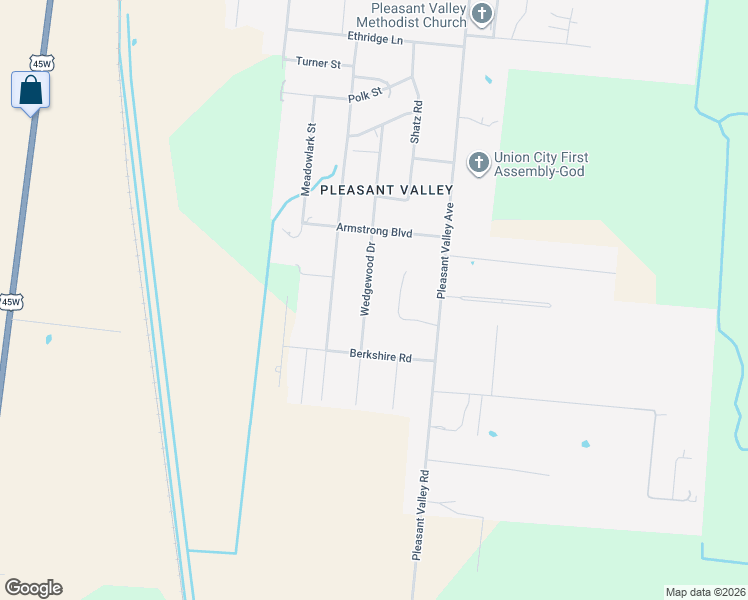 map of restaurants, bars, coffee shops, grocery stores, and more near 2104 Wedgewood Drive in Union City