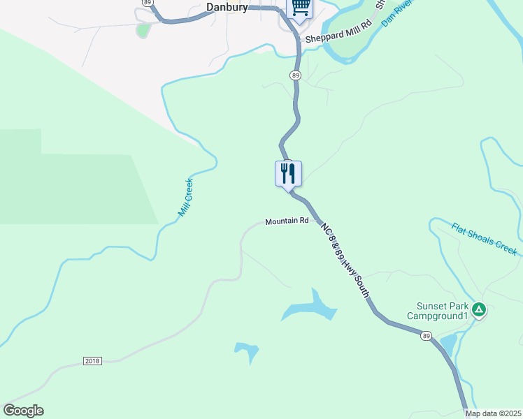 map of restaurants, bars, coffee shops, grocery stores, and more near 2957 Mountain Road in Walnut Cove