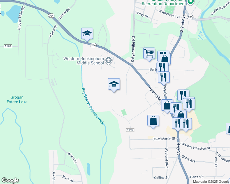 map of restaurants, bars, coffee shops, grocery stores, and more near 810 Cure Drive in Madison