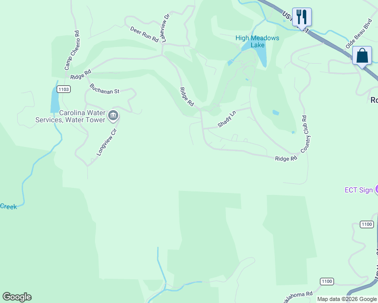 map of restaurants, bars, coffee shops, grocery stores, and more near 148 Chestnut Ridge Lane in Roaring Gap