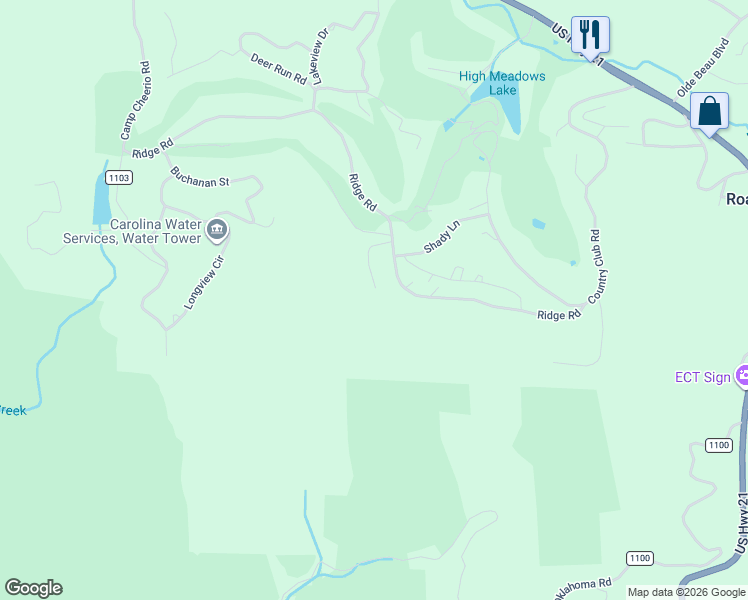 map of restaurants, bars, coffee shops, grocery stores, and more near 148 Chestnut Ridge Lane in Roaring Gap
