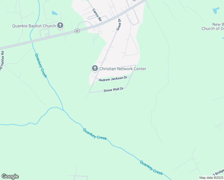 map of restaurants, bars, coffee shops, grocery stores, and more near Stone Wall Drive in Halifax County
