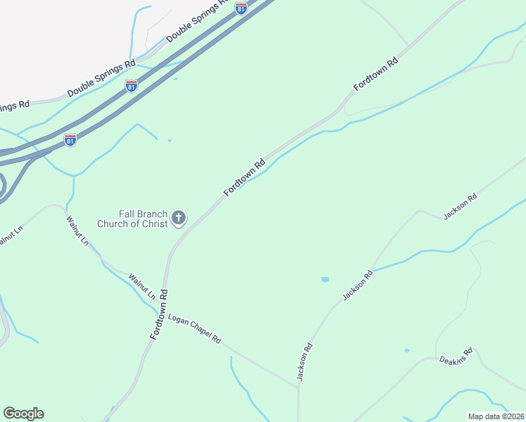 map of restaurants, bars, coffee shops, grocery stores, and more near 529 Fordtown Rd in Fall Branch