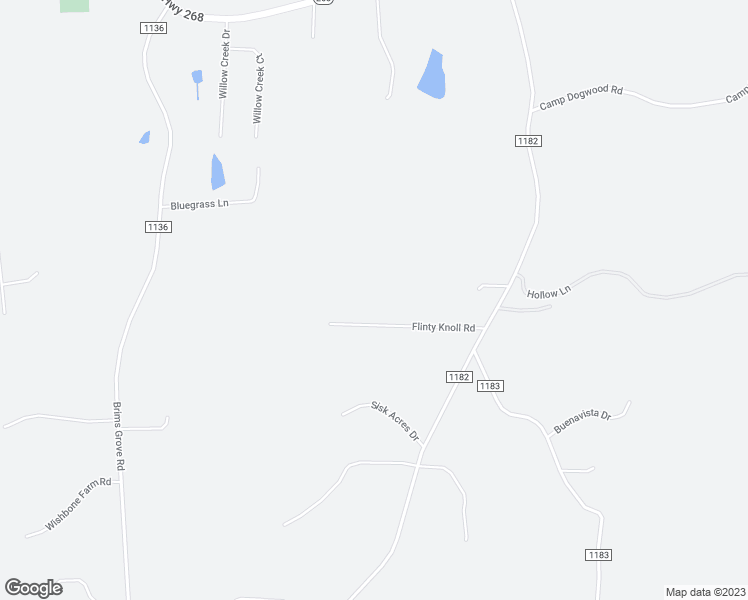 map of restaurants, bars, coffee shops, grocery stores, and more near 1130 Flinty Knoll Road in Pinnacle