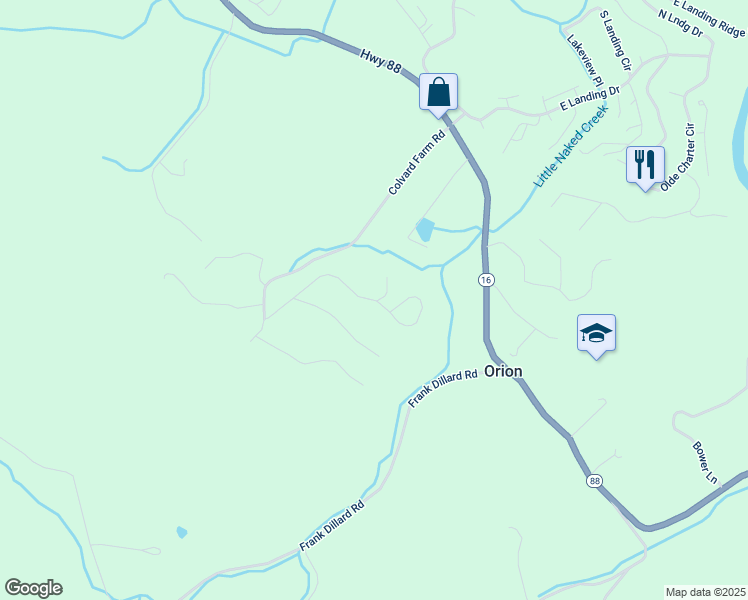 map of restaurants, bars, coffee shops, grocery stores, and more near 387 Chestnut Ridge Drive in Jefferson