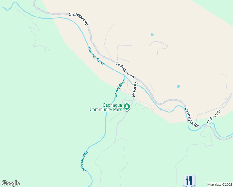 map of restaurants, bars, coffee shops, grocery stores, and more near 37200 Nason Road in Carmel Valley
