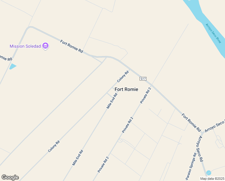 map of restaurants, bars, coffee shops, grocery stores, and more near 36176 Mile End Road in Soledad