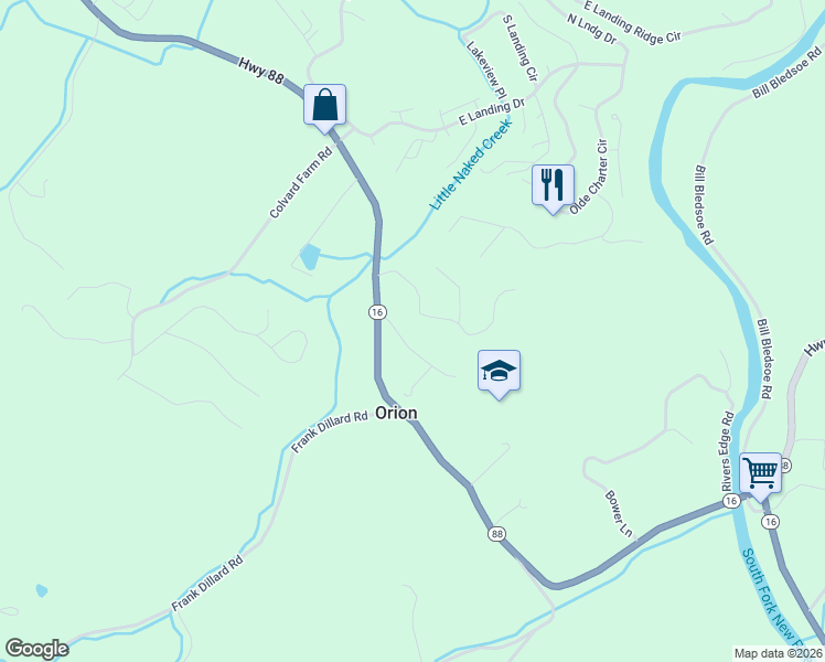 map of restaurants, bars, coffee shops, grocery stores, and more near 292 Proto Drive in Jefferson