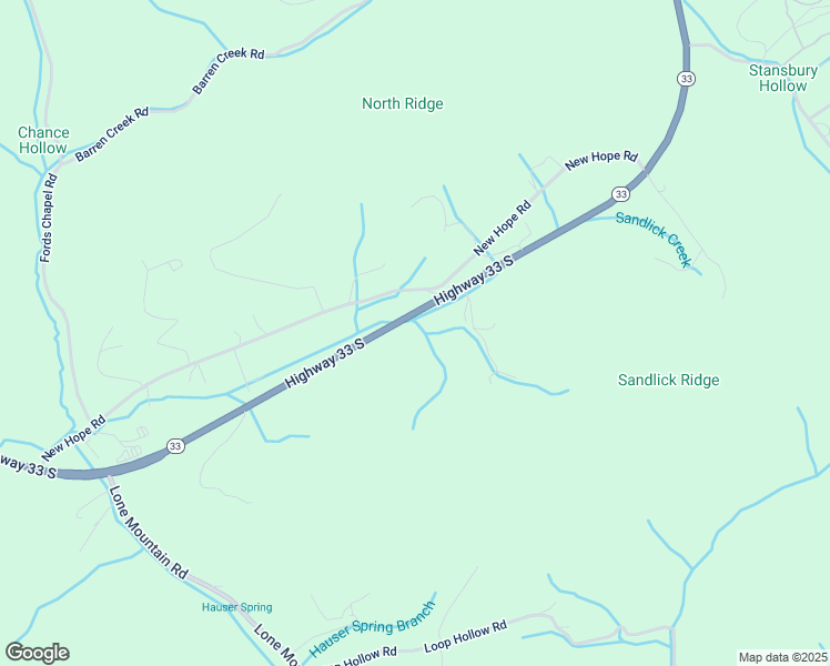 map of restaurants, bars, coffee shops, grocery stores, and more near 2997 Tennessee 33 in New Tazewell