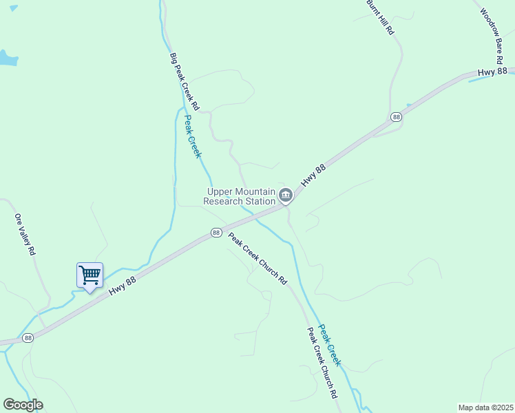 map of restaurants, bars, coffee shops, grocery stores, and more near 101-583 Big Peak Creek Road in Laurel Springs