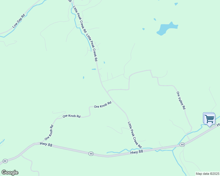 map of restaurants, bars, coffee shops, grocery stores, and more near 201 Ore Knob Mine Road in Jefferson