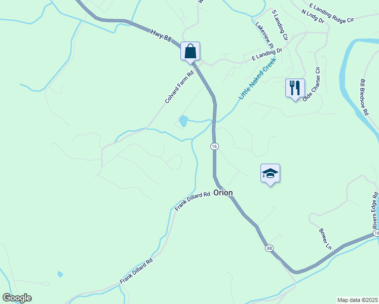 map of restaurants, bars, coffee shops, grocery stores, and more near 590 Chestnut Ridge Drive in Jefferson