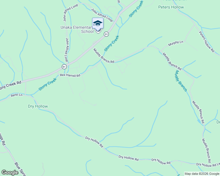 map of restaurants, bars, coffee shops, grocery stores, and more near 145 Unaka Drive in Elizabethton