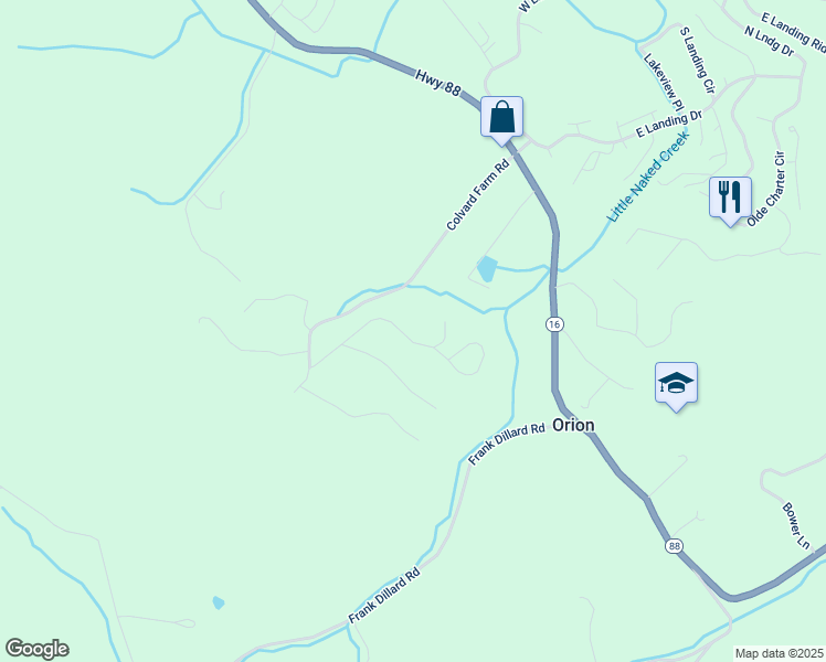 map of restaurants, bars, coffee shops, grocery stores, and more near 345 Chestnut Ridge Drive in Jefferson