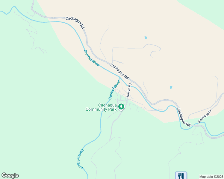 map of restaurants, bars, coffee shops, grocery stores, and more near 37151 Nason Road in Carmel Valley