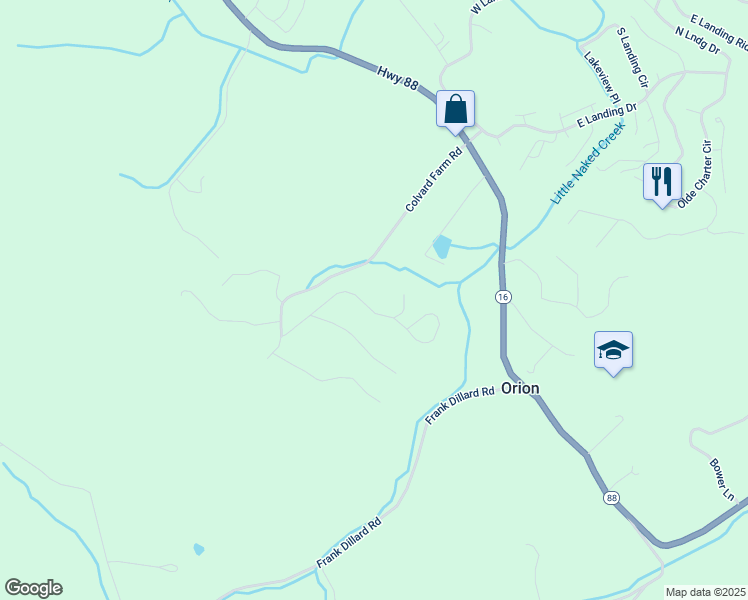 map of restaurants, bars, coffee shops, grocery stores, and more near 345 Chestnut Ridge Drive in Jefferson