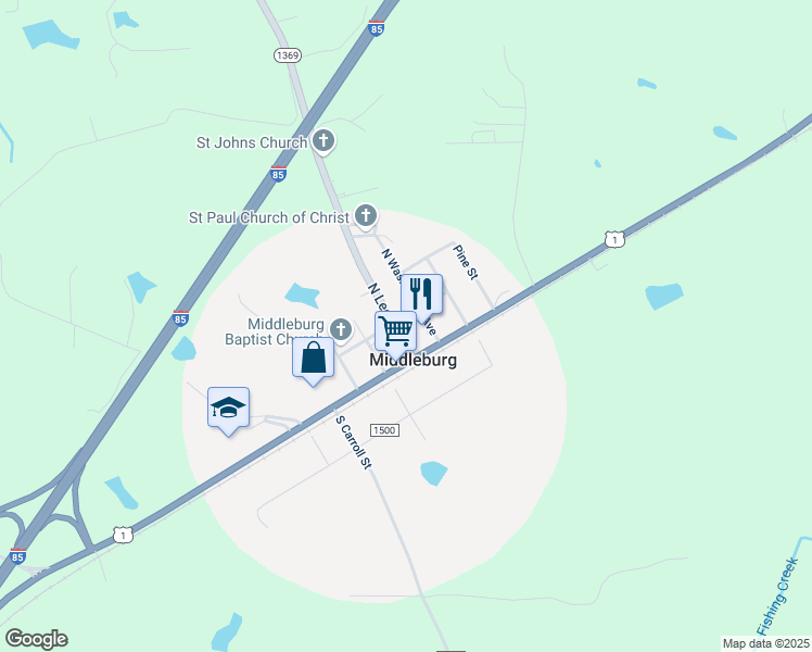 map of restaurants, bars, coffee shops, grocery stores, and more near 60 North Lee Avenue in Henderson