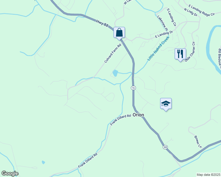 map of restaurants, bars, coffee shops, grocery stores, and more near 634 Chestnut Ridge Drive in Jefferson