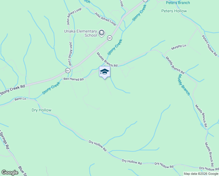 map of restaurants, bars, coffee shops, grocery stores, and more near 145 Unaka Drive in Elizabethton
