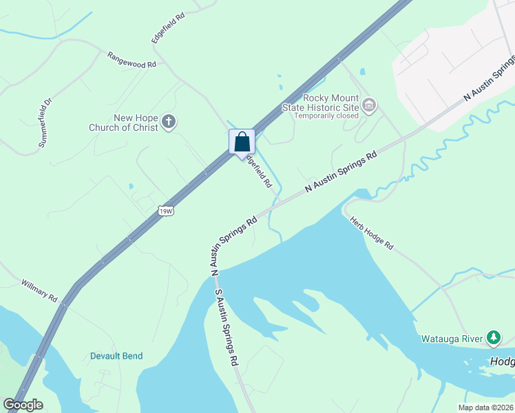 map of restaurants, bars, coffee shops, grocery stores, and more near 1248 North Austin Springs Road in Piney Flats