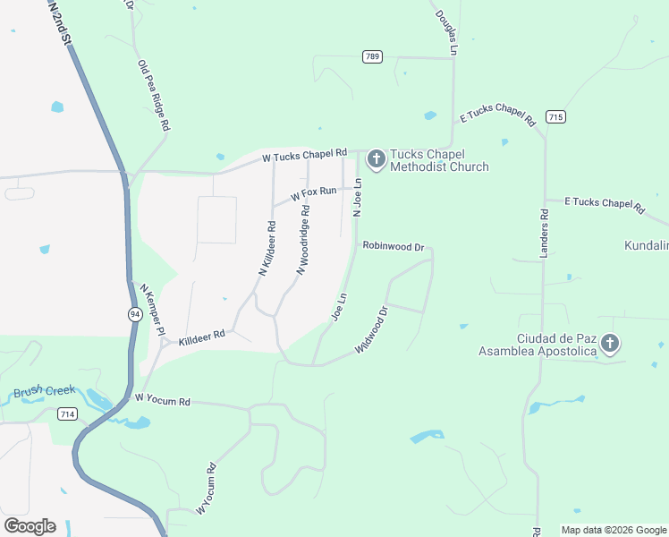 map of restaurants, bars, coffee shops, grocery stores, and more near 5204 Joe Lane in Rogers