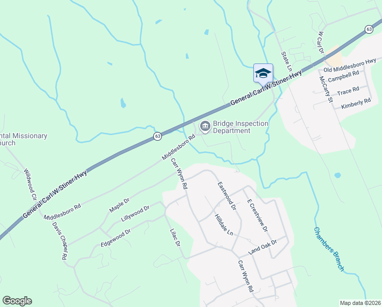 map of restaurants, bars, coffee shops, grocery stores, and more near 151 Eastwood Drive in LaFollette