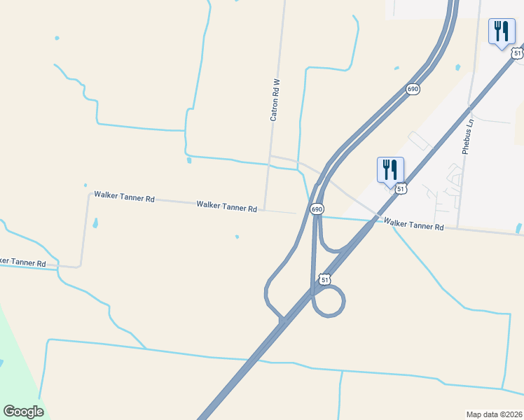 map of restaurants, bars, coffee shops, grocery stores, and more near 2026 Walker Tanner Road in Union City