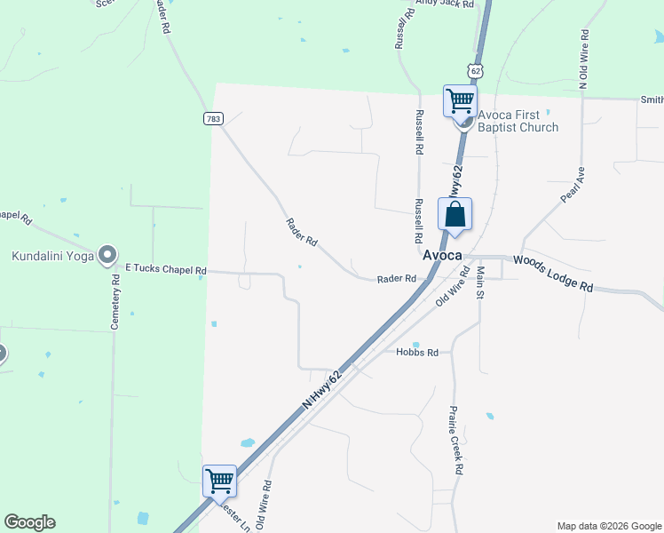map of restaurants, bars, coffee shops, grocery stores, and more near 397 Rader Road in Rogers