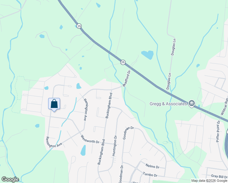 map of restaurants, bars, coffee shops, grocery stores, and more near 635 Bradford Drive in Gallatin