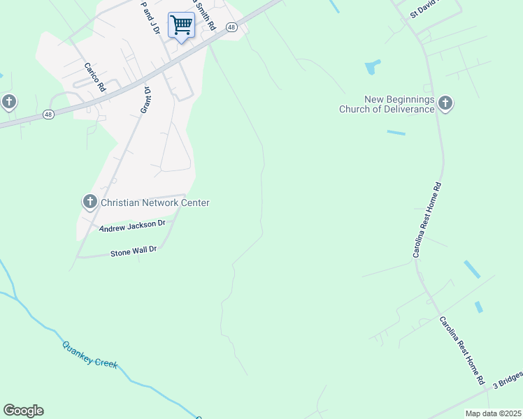 map of restaurants, bars, coffee shops, grocery stores, and more near Pastoral Park Drive in Roanoke Rapids