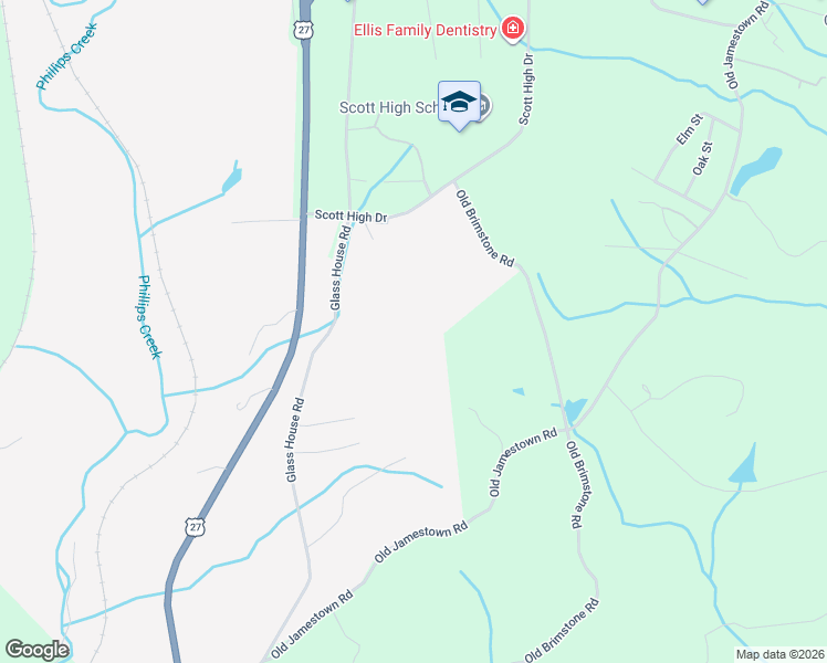 map of restaurants, bars, coffee shops, grocery stores, and more near 799 Glass House Road in Helenwood