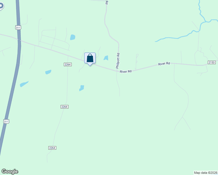 map of restaurants, bars, coffee shops, grocery stores, and more near 140 Hickory Road in Stoneville