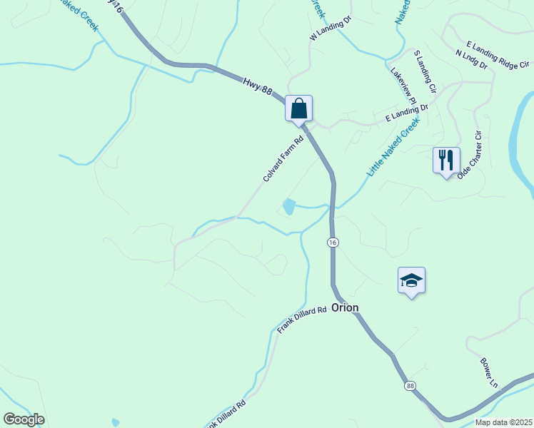 map of restaurants, bars, coffee shops, grocery stores, and more near 348 Willow Creek Drive in Jefferson