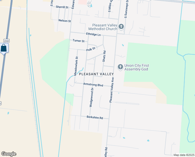 map of restaurants, bars, coffee shops, grocery stores, and more near 1204 Armstrong Boulevard in Union City