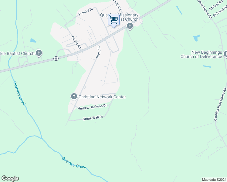 map of restaurants, bars, coffee shops, grocery stores, and more near 279 Thomas Jefferson Drive in Roanoke Rapids