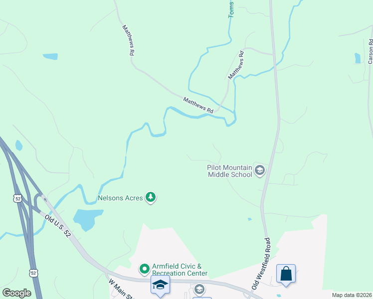 map of restaurants, bars, coffee shops, grocery stores, and more near 204 Freeman Ridge Trail in Pilot Mountain