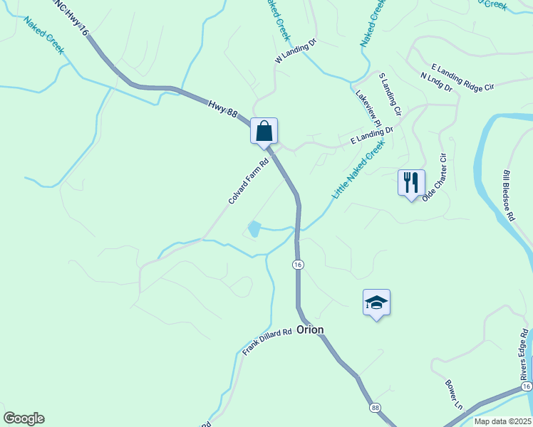 map of restaurants, bars, coffee shops, grocery stores, and more near 249 Willow Creek Drive in Jefferson