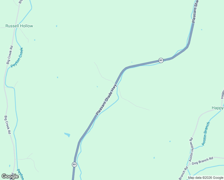 map of restaurants, bars, coffee shops, grocery stores, and more near 1050 Pleasant Shade Hwy in Smith