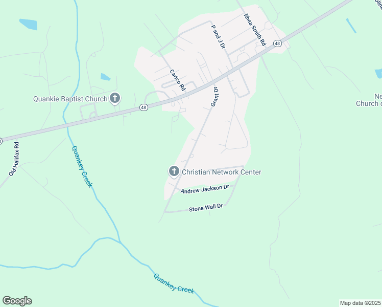 map of restaurants, bars, coffee shops, grocery stores, and more near State Road 1732 in Halifax County