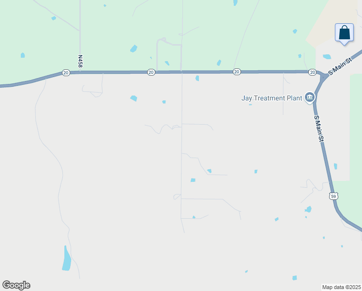 map of restaurants, bars, coffee shops, grocery stores, and more near N4585 Road in Jay