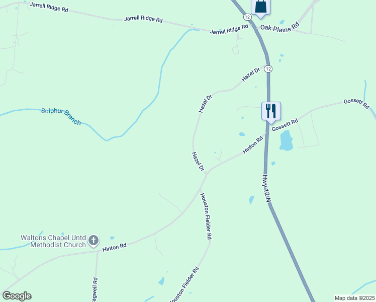 map of restaurants, bars, coffee shops, grocery stores, and more near 1119 Hazel Drive in Clarksville