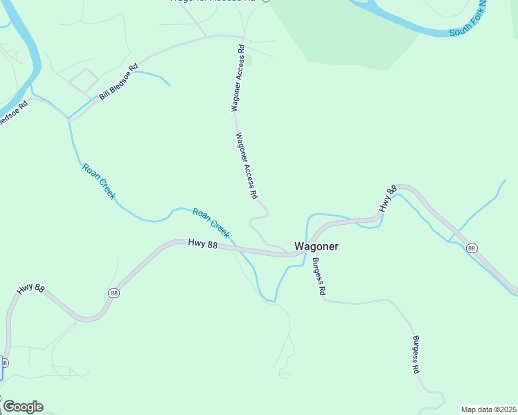 map of restaurants, bars, coffee shops, grocery stores, and more near 417 Wagoner Access Road in Jefferson