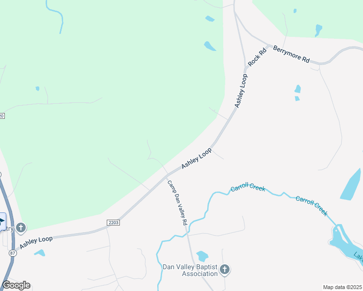 map of restaurants, bars, coffee shops, grocery stores, and more near 2732 Ashley Loop in Reidsville