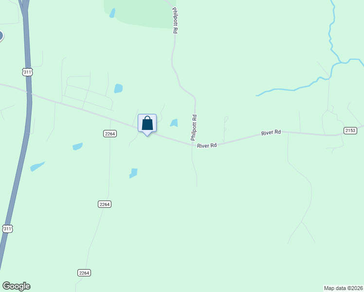 map of restaurants, bars, coffee shops, grocery stores, and more near 124 Hickory Road in Stoneville