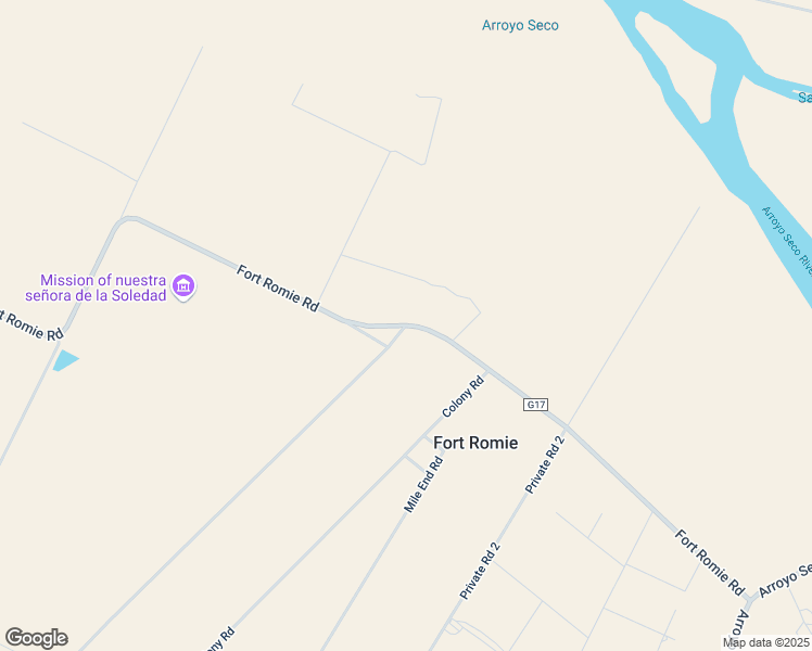 map of restaurants, bars, coffee shops, grocery stores, and more near 35768 Fort Romie Road in Soledad
