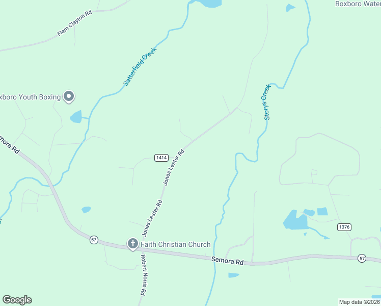 map of restaurants, bars, coffee shops, grocery stores, and more near 515 Jones Lester Road in Roxboro