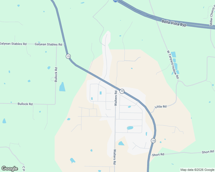 map of restaurants, bars, coffee shops, grocery stores, and more near 3780 Bitterroot Street in Bentonville