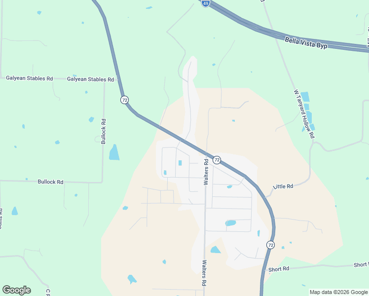 map of restaurants, bars, coffee shops, grocery stores, and more near 3780 Bitterroot Street in Bentonville