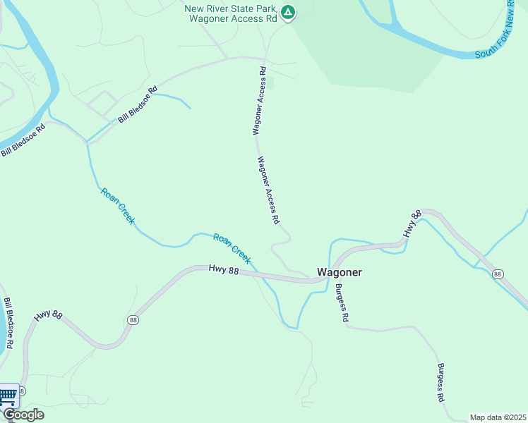 map of restaurants, bars, coffee shops, grocery stores, and more near 485 Wagoner Access Road in Jefferson