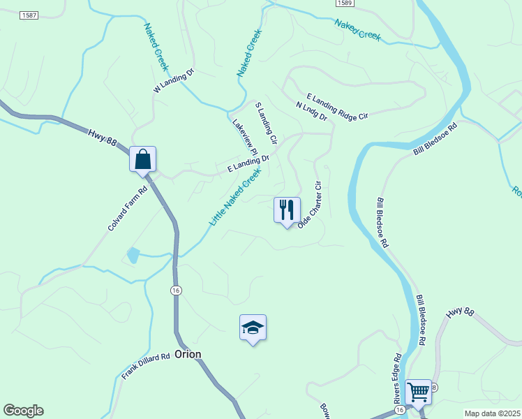 map of restaurants, bars, coffee shops, grocery stores, and more near 165 Saint Andrews Place in Jefferson